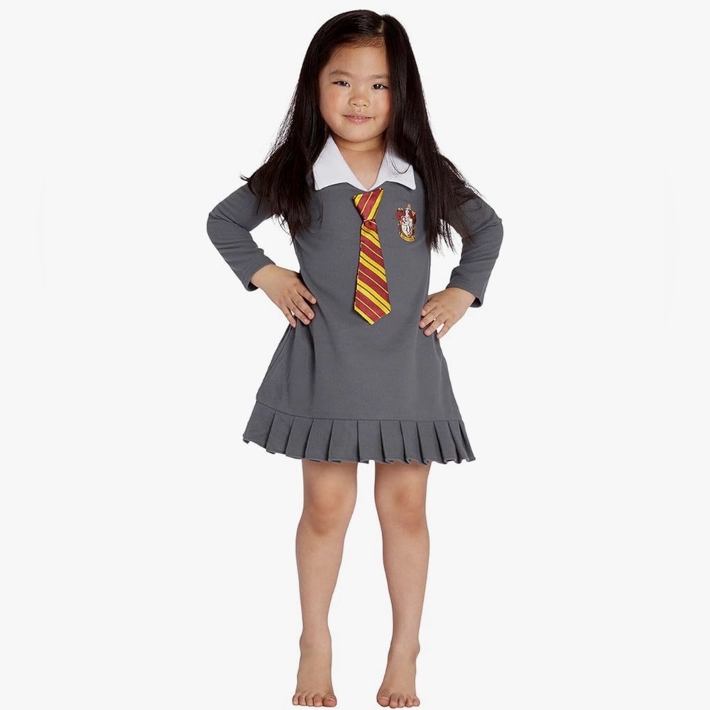 NWT Harry Potter "Hermione Granger Gryffindor Toddler Uniform Tie Pajama Gown